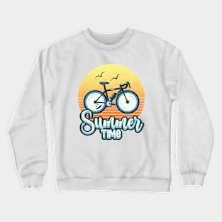 Summer Time Bicycle Love a Biking Cycling Biker Biking Crewneck Sweatshirt